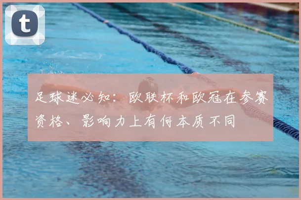 足球迷必知：欧联杯和欧冠在参赛资格、影响力上有何本质不同